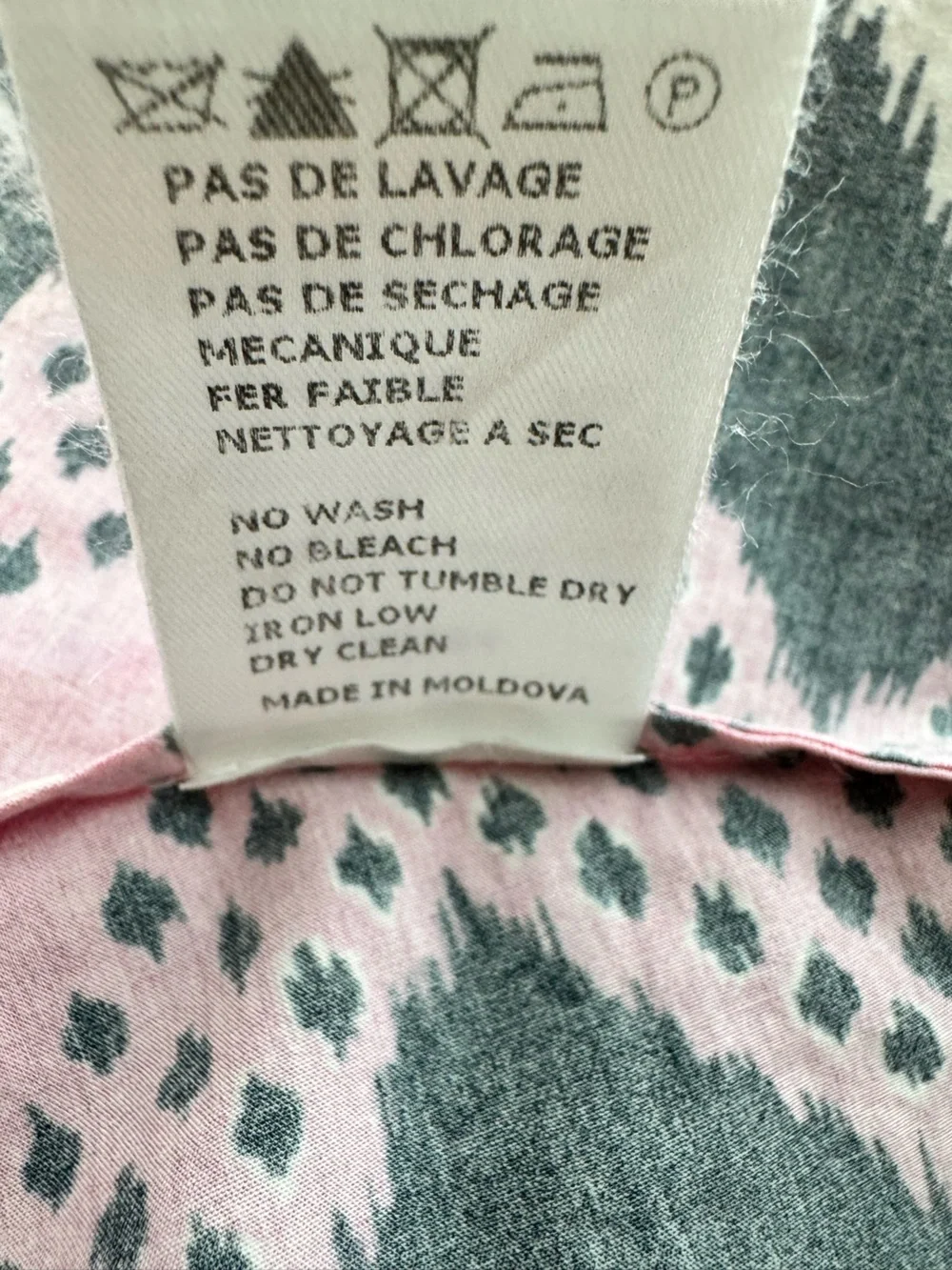 Carven Paris Abstract Print Fit & Flare Skirt Pink Multicolor Cotton Size 40 Eu